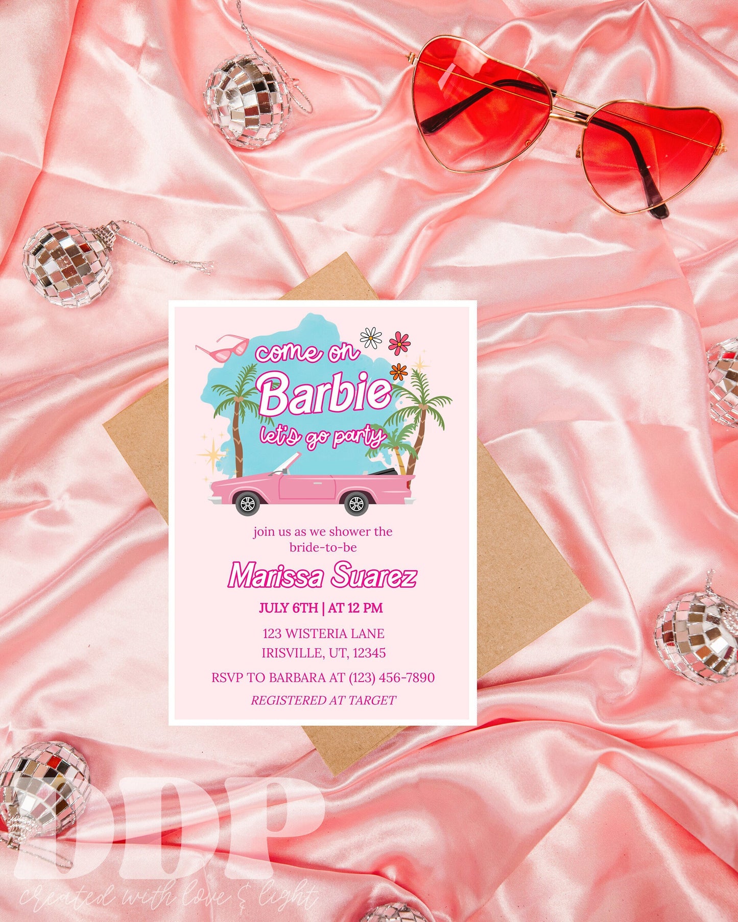 Retro Doll Bridal Shower Invitation | Editable 90s Pink Doll Bridal Shower Invite | Bridal Shower Invitation | Instant Downloadable