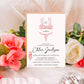 Rose and Lingerie Shower Invite | Modern Lingerie Wedding Shower Invite | Printable Girls Party Lingerie Shower Invitation
