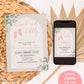 Boho Brunch and Bubbly Bridal Shower Invitation | Boho Eucalyptus Bridal Shower Invite | Minimalist Bridal Shower | Editable Invite Template