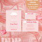 Shower Her with Love Baby Shower Invitation Suite | Valentine's Day Baby Shower Invite | Valentine's Day Baby Shower | Printable