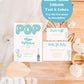 Ready to Pop Blue Baby Shower Invitation Suite | Blue Baby Shower Invite | Minimalist Baby Shower | Twins Baby Shower | Editable Printable