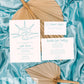 Minimalist Baby on Board Blue Baby Shower Invitation Suite | Boho Beach Baby Shower Invite | Blue Boy Baby Shower | Editable Invite Bundle