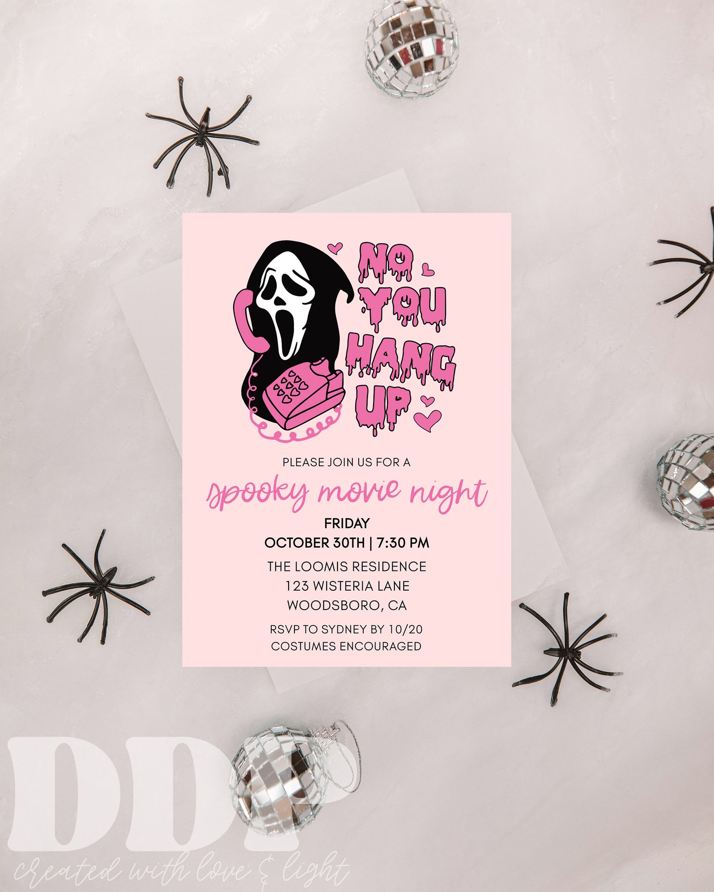 SCREAM Horror Movie Invitation | Halloween Party Invitation | Halloween Scary Movie Invitation | Scary Movie Night Invite | Halloween