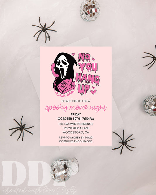 SCREAM Horror Movie Invitation | Halloween Party Invitation | Halloween Scary Movie Invitation | Scary Movie Night Invite | Halloween