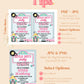 Little, Bitty, Pretty ONE Birthday Invite | First Birthday Invite | 50's Theme First Birthday Party Invite | Instant Download