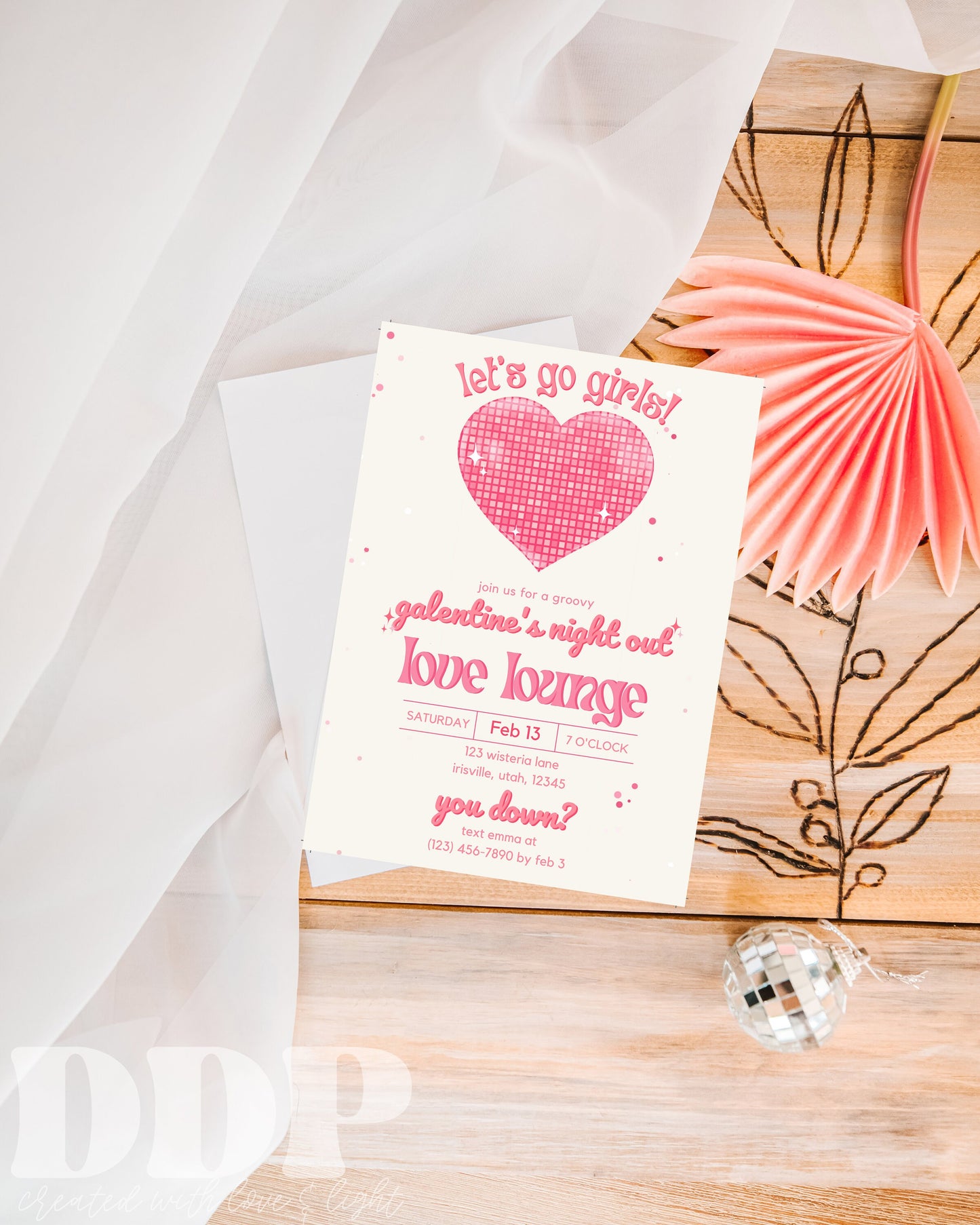 Galentine's Night Out Invitation | Galentine's Day Party Invite | Galentines Invitation | Valentine's Party Invite | Editable Template