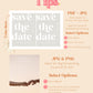 Cream Minimalist Save the Date Template | Neutral Save the Date | Photo Save the Date Template | Boho Retro Wedding Save the Date