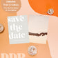 Cream Minimalist Save the Date Template | Neutral Save the Date | Photo Save the Date Template | Boho Retro Wedding Save the Date