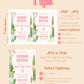 Editable Boho Desert Gender Reveal Invitation | Bohemian Southwestern Gender Reveal Invite | Tropical Cactus Gender Reveal | Printable
