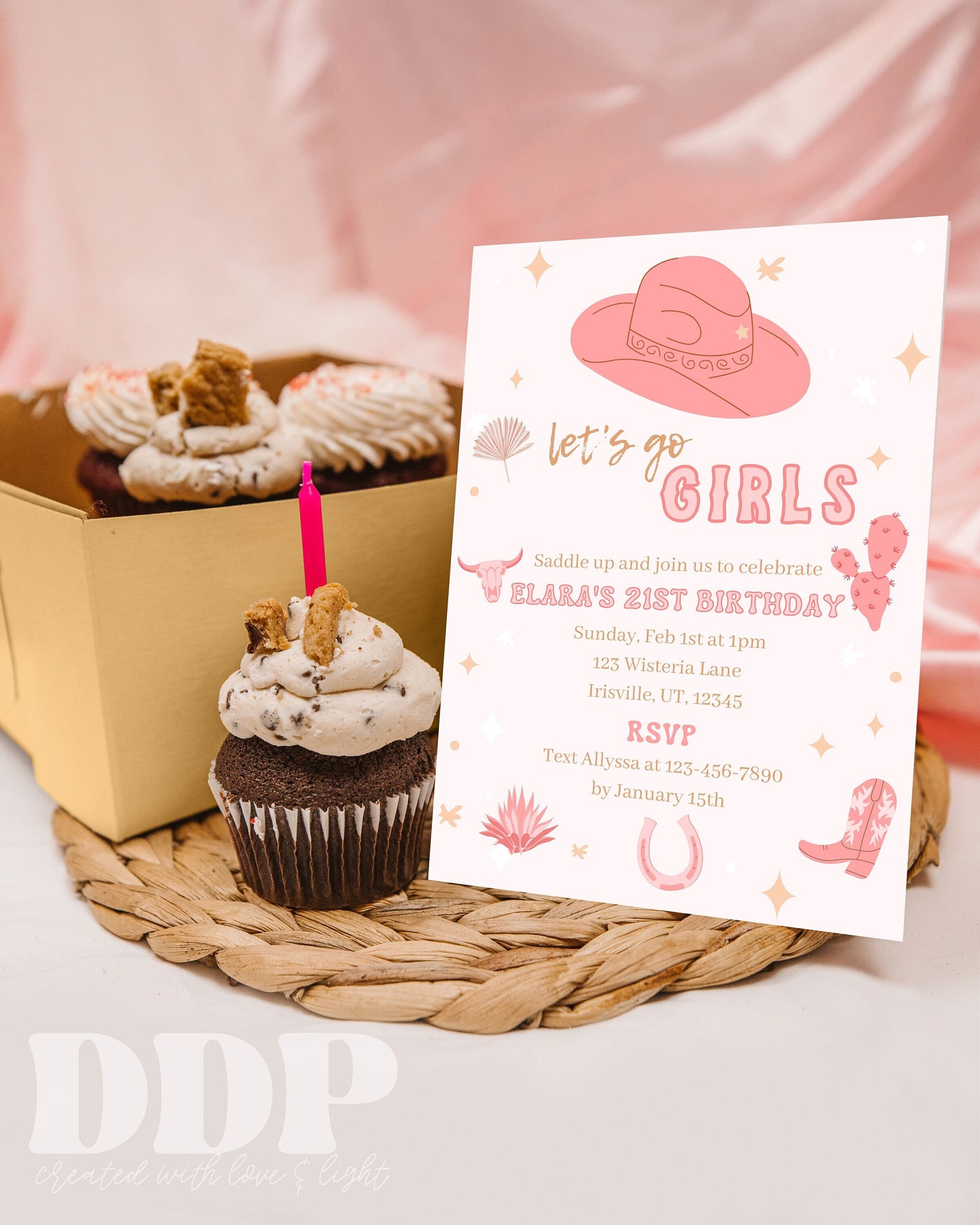 Let's Go Girls 21st Birthday Invite | Adult Birthday Invite | Boho Rodeo Birthday Party Invite | 21st Birthday | Printable Template