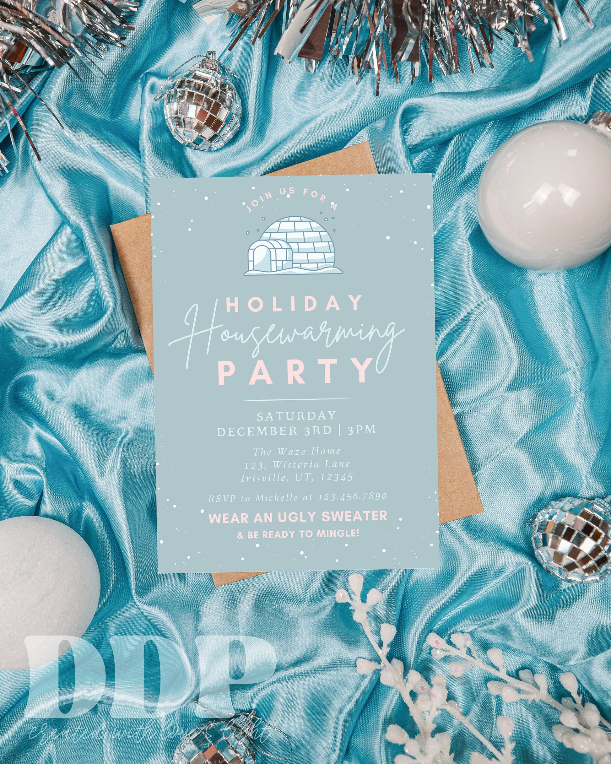 Holiday Housewarming Invite | Holiday Housewarming Party Invite | Holiday Housewarming Invite | Editable Template | Printable