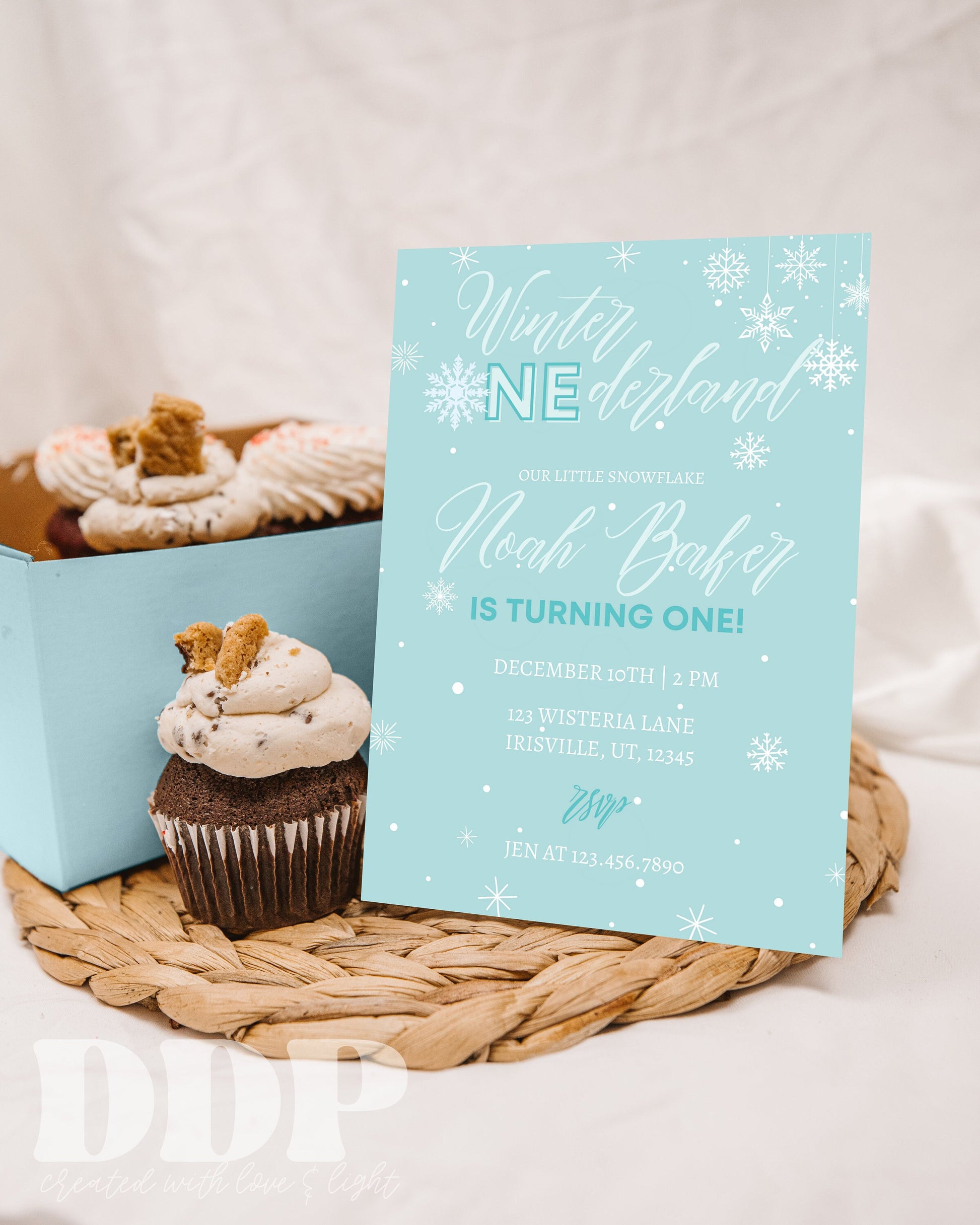 Winter ONEderland Boy Birthday Invite | Snowflake Party Invite | Editable Winter Wonderland Birthday Invite | Instant Download