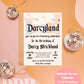 ANY AGE YOUland Vintage Theme Park Birthday Invitation | Retro Theme Park Birthday Invite | Retro Pink Castle Birthday Invitation | A05