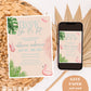 Tropical Bachelorette Weekend Invitation | Beach Trip Bachelorette Party Invite | Bachelorette Girls Trip Printable Itinerary Invite
