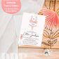 Rose and Lingerie Shower Invite | Modern Lingerie Wedding Shower Invite | Printable Girls Party Lingerie Shower Invitation