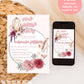 Vino Before Vows Shower Invite | Modern Boho Wine Tasting Wedding Shower Invite | Vino Before Vows | Wine Bridal Shower Invitation Template