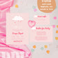 Shower Her with Love Baby Shower Invitation Suite | Valentine's Day Baby Shower Invite | Valentine's Day Baby Shower | Printable