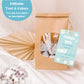Blue Daisy Chain Birthday Gift Tag Template | Daisy First Gift Label | Daisy First Birthday Gift Tag | Blue Daisy Birthday Favor Tag