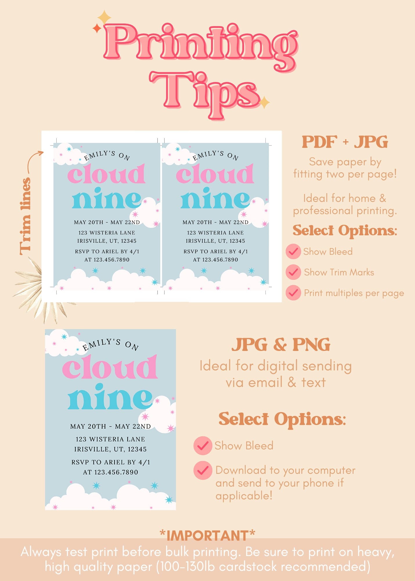 Cloud 9 Retro Bachelorette Weekend Invitation | Cloud Nine Bachelorette Party Invite | Bachelorette Girls Trip Printable Itinerary