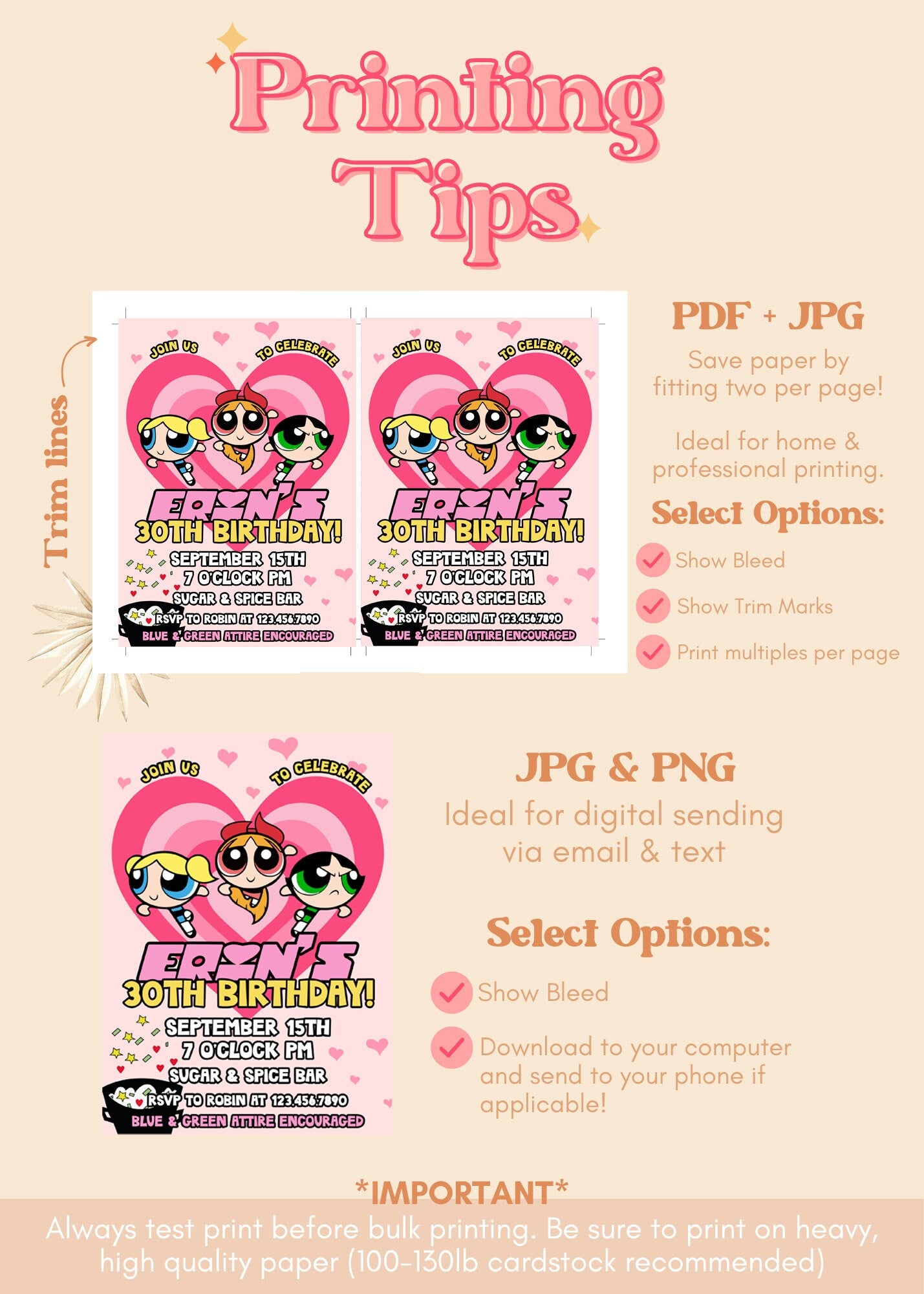 Powerpuff Girls Birthday Invitation | Powerpuff Girl Birthday Template | PowerPuff Girl Invite | Girl Power Party | Y2k Invite