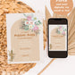 Boho Baptism Invitation | Pampas Grass Baptism Invite | Boho Girl Baptism Invite | Minimalist Baptism Invite | Printable