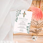 Minimalist Greenery Baptism Invitation | Eucalyptus Baptism Invite | Boho Christian Dedication Invite | Christening Invite