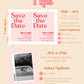 Vintage Valentine Save the Date Template | Retro Save the Date | Photo Save the Date Template | Printable Invitation