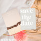 Cream Minimalist Save the Date Template | Neutral Save the Date | Photo Save the Date Template | Boho Retro Wedding Save the Date