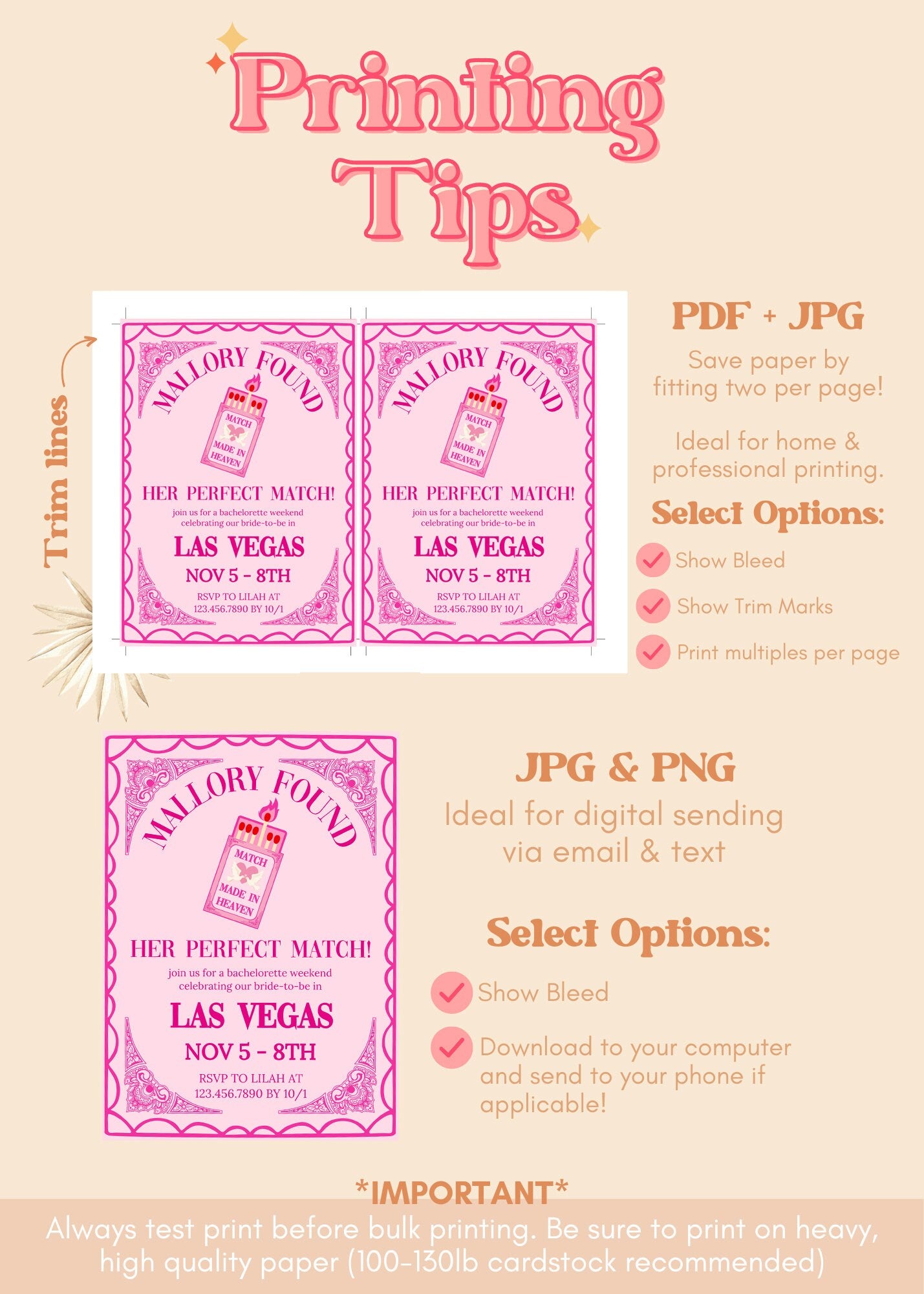 Perfect Match Bachelorette Invitation Itinerary | Match Made in Heaven Bach | Aesthetic Vegas Bachelorette Girls Trip | Editable Hen Party