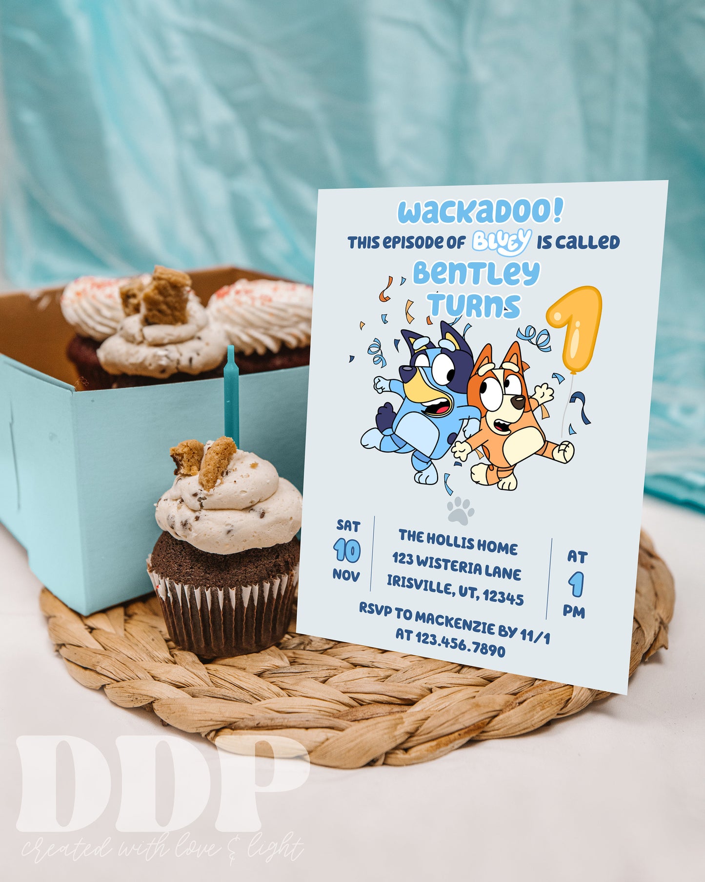 ANY AGE Blue Heeler Themed Birthday Party Invitation | Boys Australian Dog Birthday Invitation | Boys Birthday Party Invites | A02