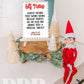 EDITABLE Elf Note Cards | Elf Activity Cards | Printable Shelf Elf Mischief Cards | Note from your Elf Card | Elf Arrival | Elf Accessories