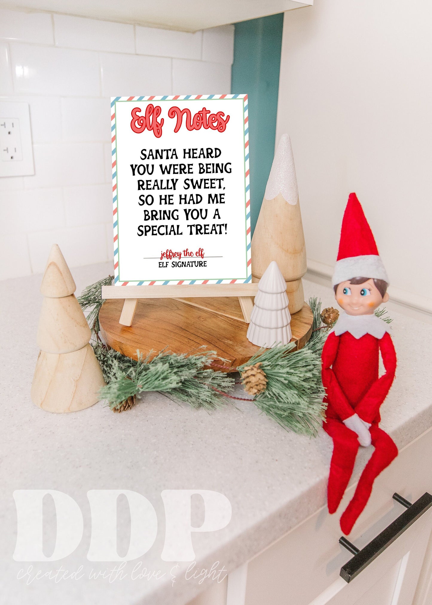 EDITABLE Elf Note Cards | Elf Activity Cards | Printable Shelf Elf Mischief Cards | Note from your Elf Card | Elf Arrival | Elf Accessories