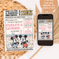 ANY AGE Pastel Mickey & Minnie Twins Birthday Invitation | Classic Disneyland Birthday Invite | Twins Birthday | Vintage Comic Mickey A04