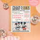 ANY AGE Pastel Mickey & Minnie Twins Birthday Invitation | Classic Disneyland Birthday Invite | Twins Birthday | Vintage Comic Mickey A04