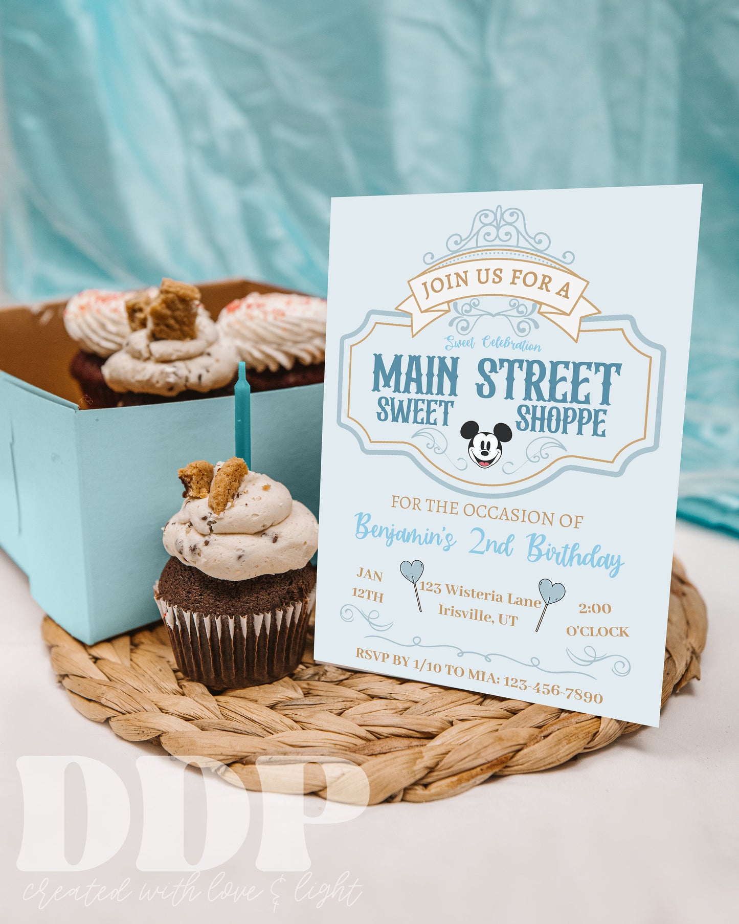 ANY AGE Classic Mickey Birthday Invitation | Vintage Disneyland Birthday Invitation | Sweet Shop Candy Birthday Invite