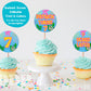 Sponge Bob Cupcake Toppers | Printable Colorful Sponge Bob Cake Topper | Under the Sea Birthday Party Supplies | Kids Party Decor | A07