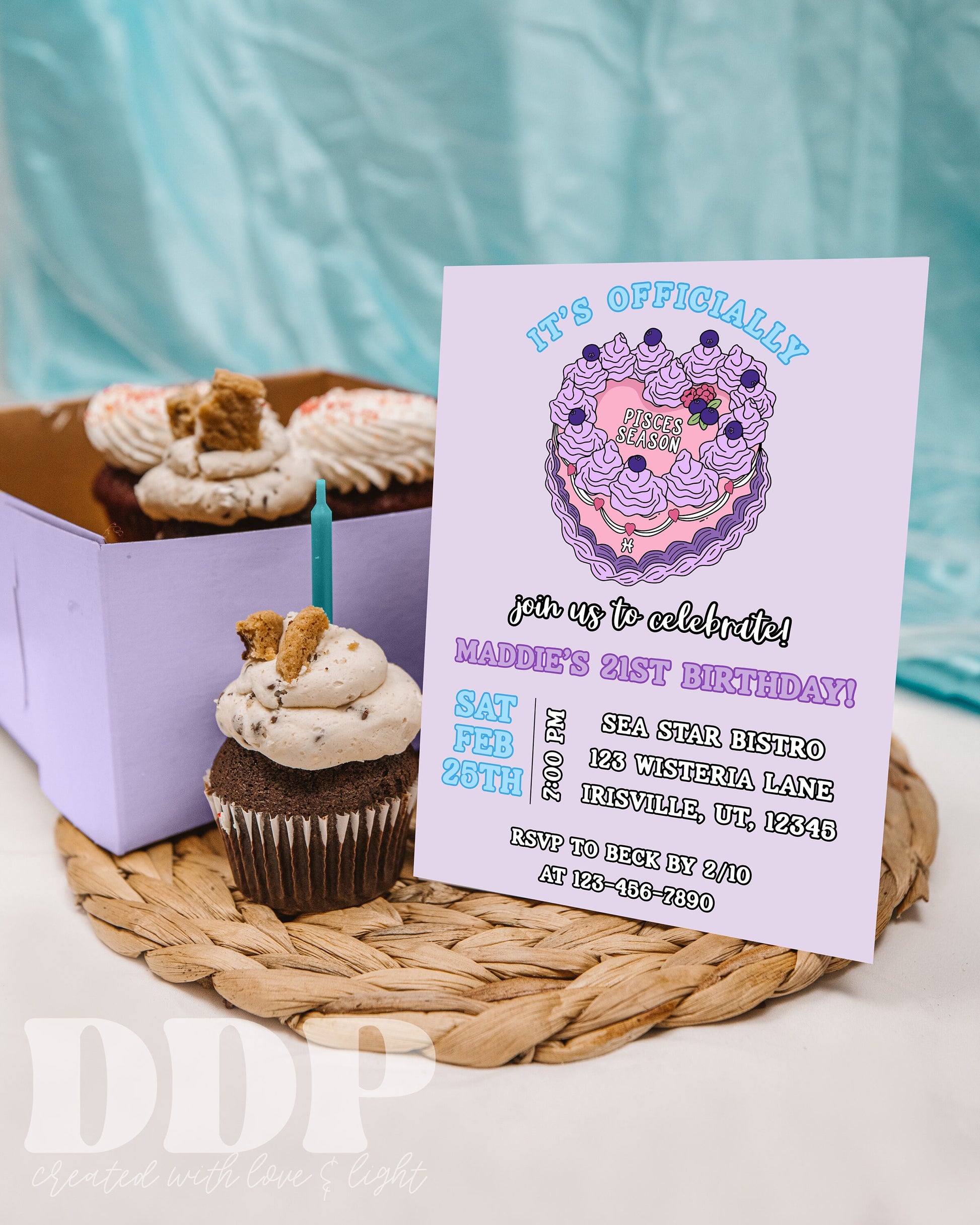 ANY AGE Pisces Season Birthday Invite | Adult Birthday Zodiac Invite | Astrology Birthday | Editable Pisces Birthday Invite Template