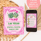 Viva Las Vegas Bachelorette Invitation and Itinerary | Feeling Lucky Bachelorette Weekend Invite | St Patty's Girls Trip Printable Itinerary