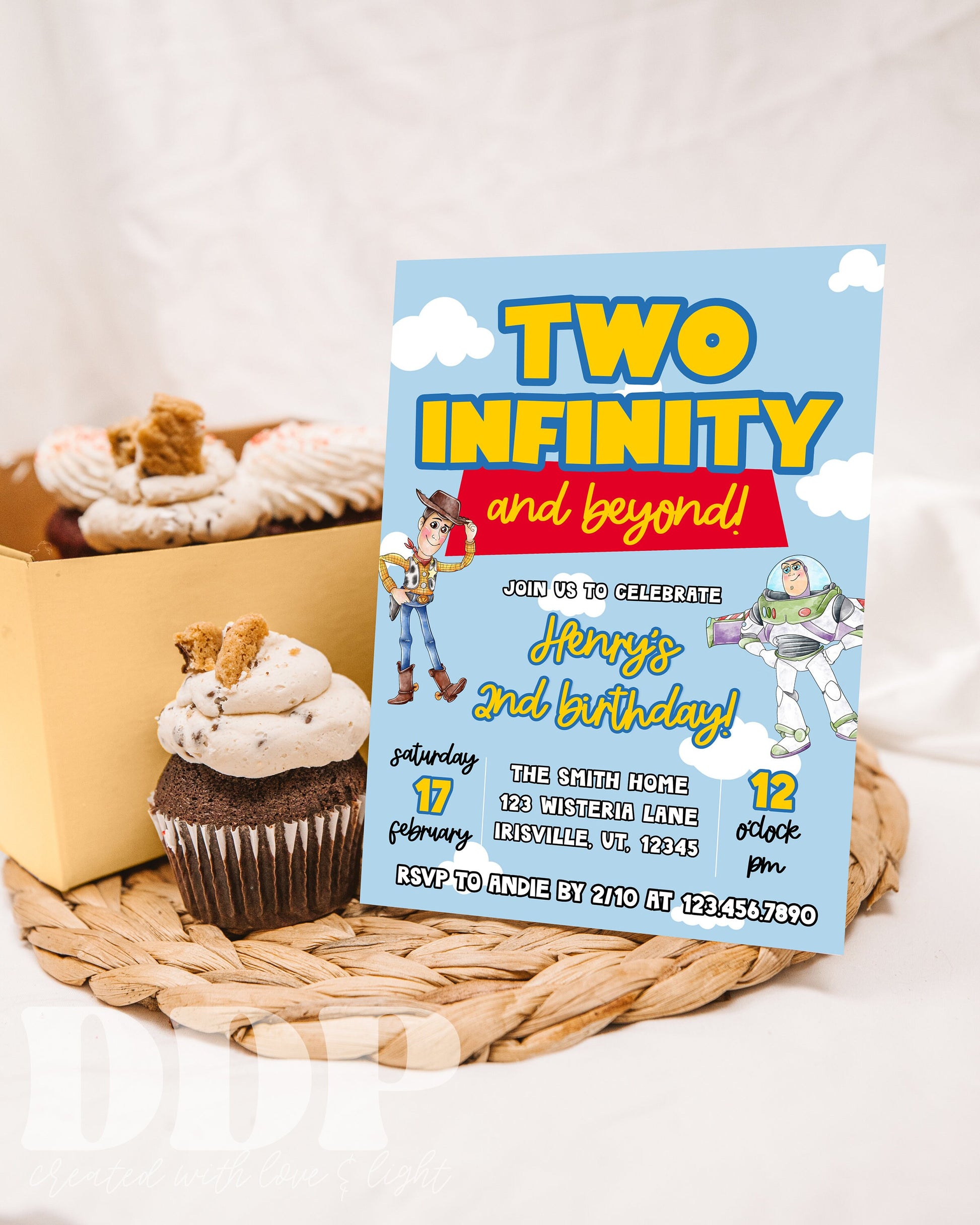 Toy Story Inspired Birthday | Two Infinity and Beyond Invitation | Two Infinity and Beyond Birthday Invitation | Second Birthday Invite