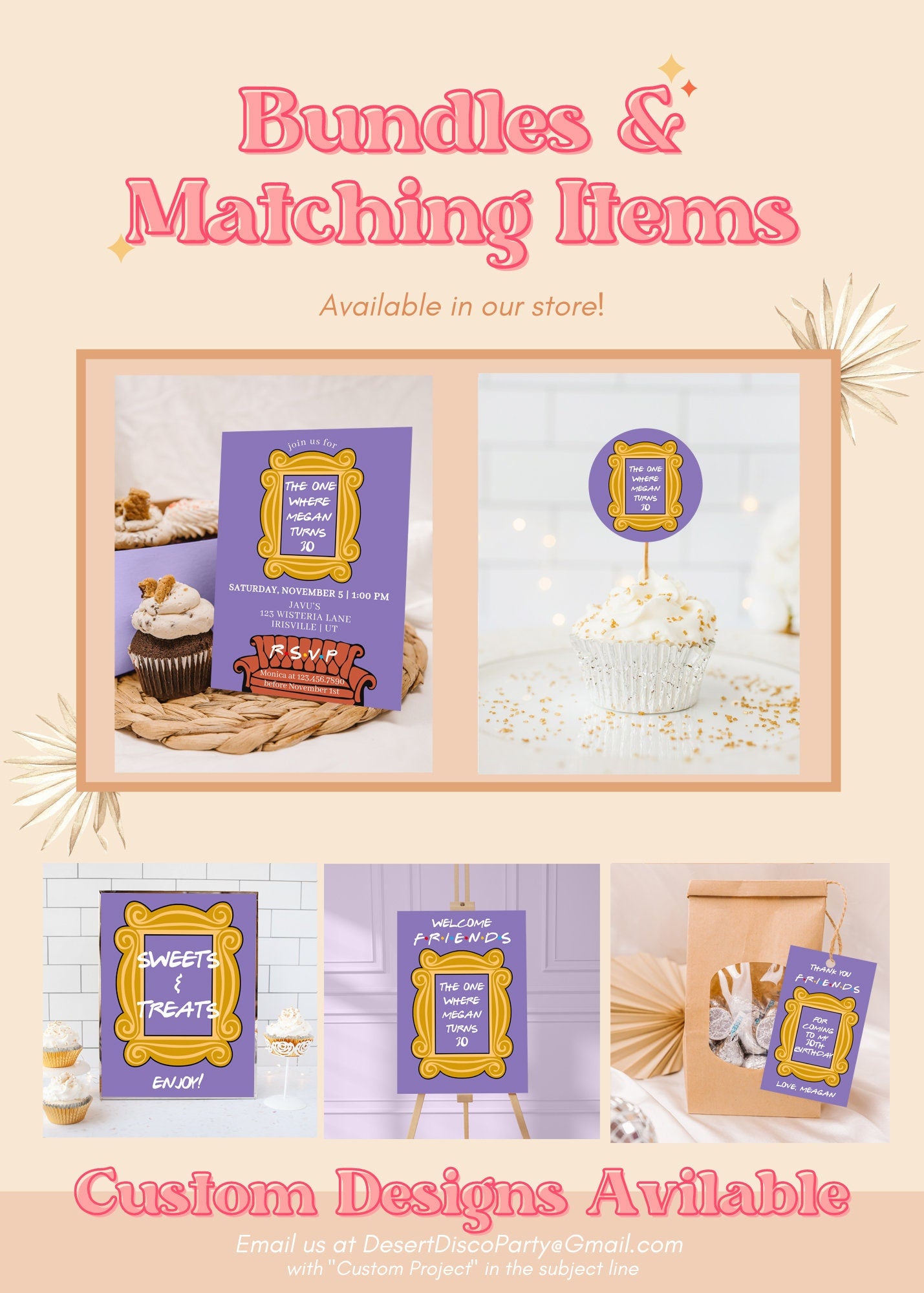 Friends Food Labels | Friends Buffet Cards | Friends Themed Birthday Party Decor | Friends TV Shower Decor | Friends Food Cards Template A09