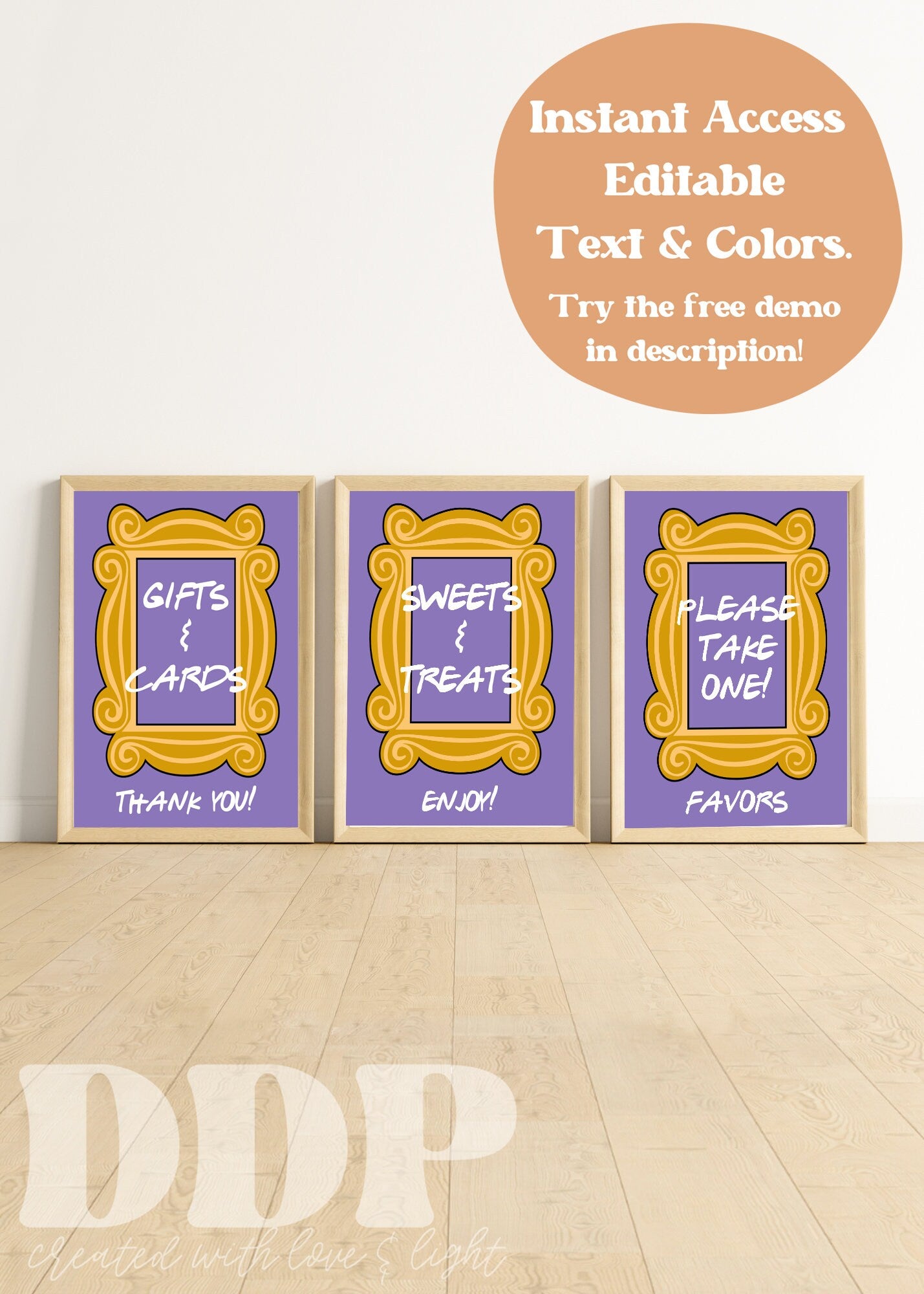 Friends Table Signs | Friends TV Show Birthday Party Supplies | Friends Theme Birthday Decor | Friends Custom Party Sign | A09