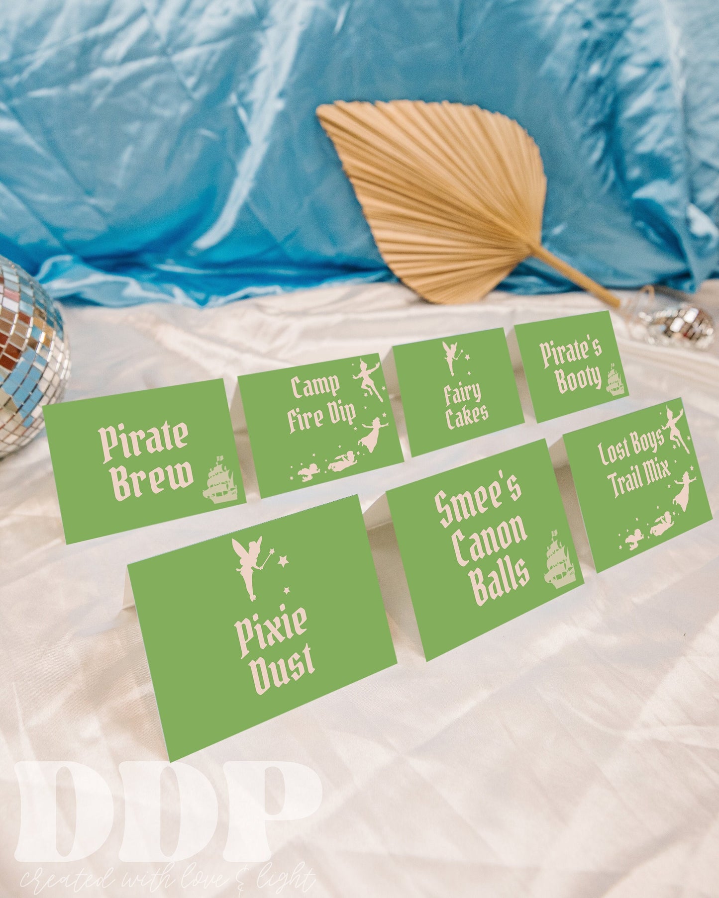 Peter Pan Food Tent Label | Neverland Birthday Party Supplies | Never Grow Up Party Decor | Peter Pan Buffet Cards | A10