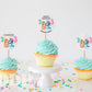Aussie Dog Cupcake Toppers | Blue Heeler Theme Girls Birthday Party Supplies | Sibling Dog Theme Birthday | Joint Dog Party | A03