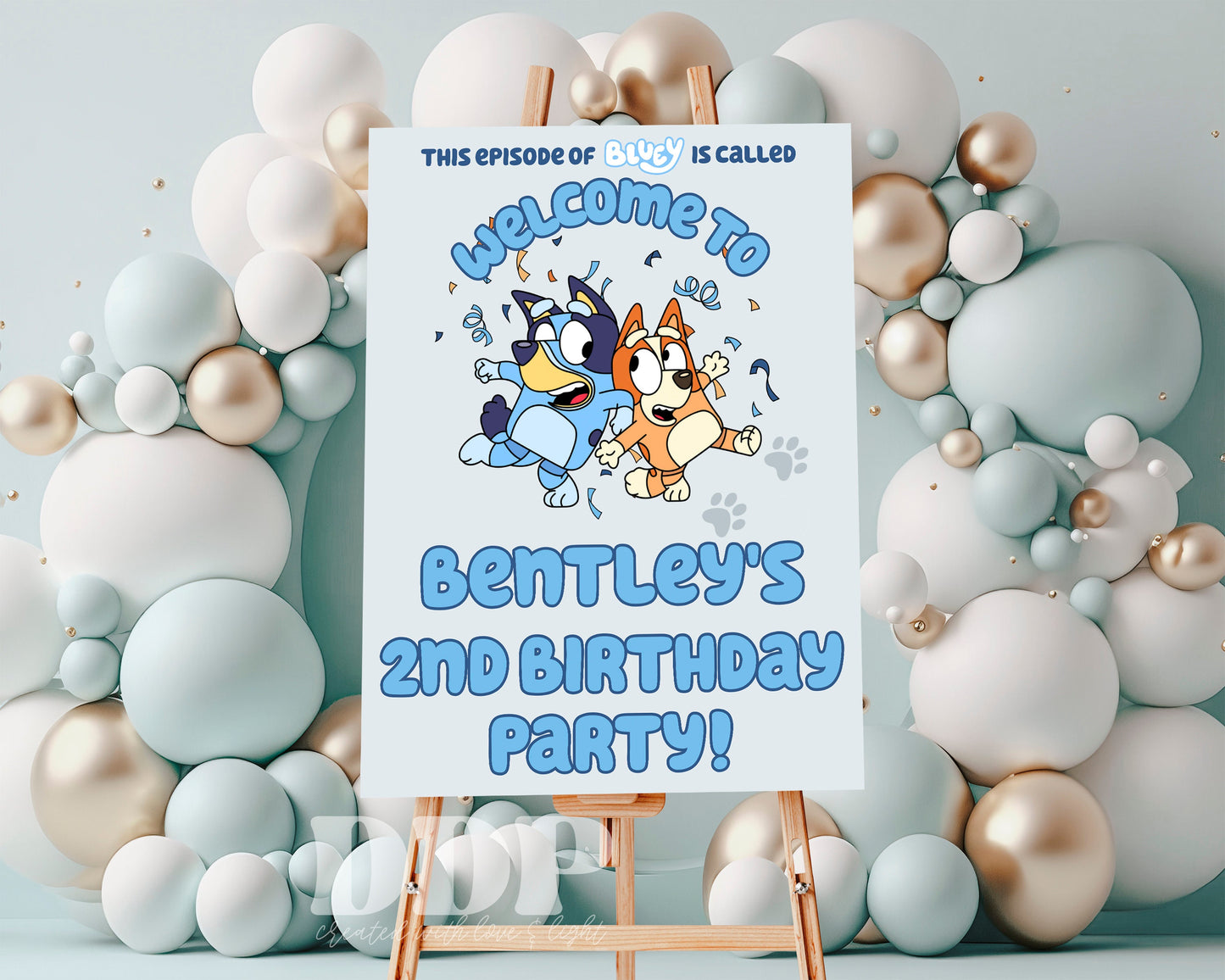 Blue Heeler Inspired Birthday Welcome Sign | Boys Australian Dog Birthday Party Sign | Boys Birthday Party Invites | Editable Template | A02