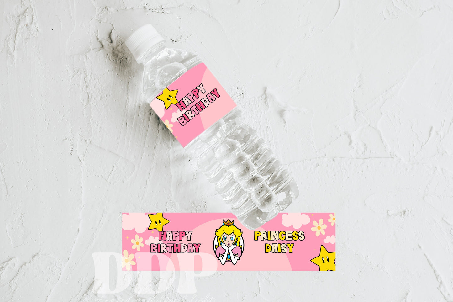 Princess Peach Water Bottle Label | Princess Peach Birthday Bottle Label | Princess Peach Party Decor | A08