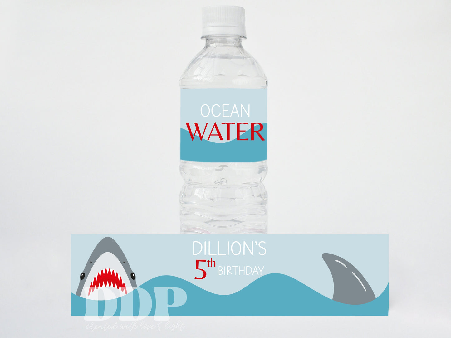 Jawsome Shark Water Bottle Label | Shark Birthday Water Bottle Label | Jaws Shark Birthday Supplies | A06