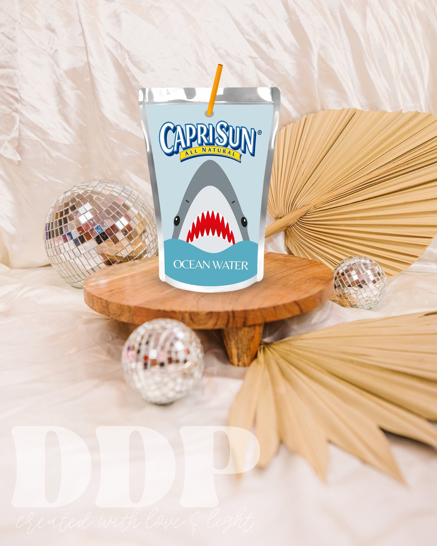 Jawsome Juice Pouch Label | Printable Shark Party Decor | Editable Under the Sea Label | Capri Sun Koolaid Jammers Label | A06